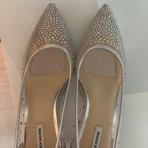 Silver sparkle heels never worn